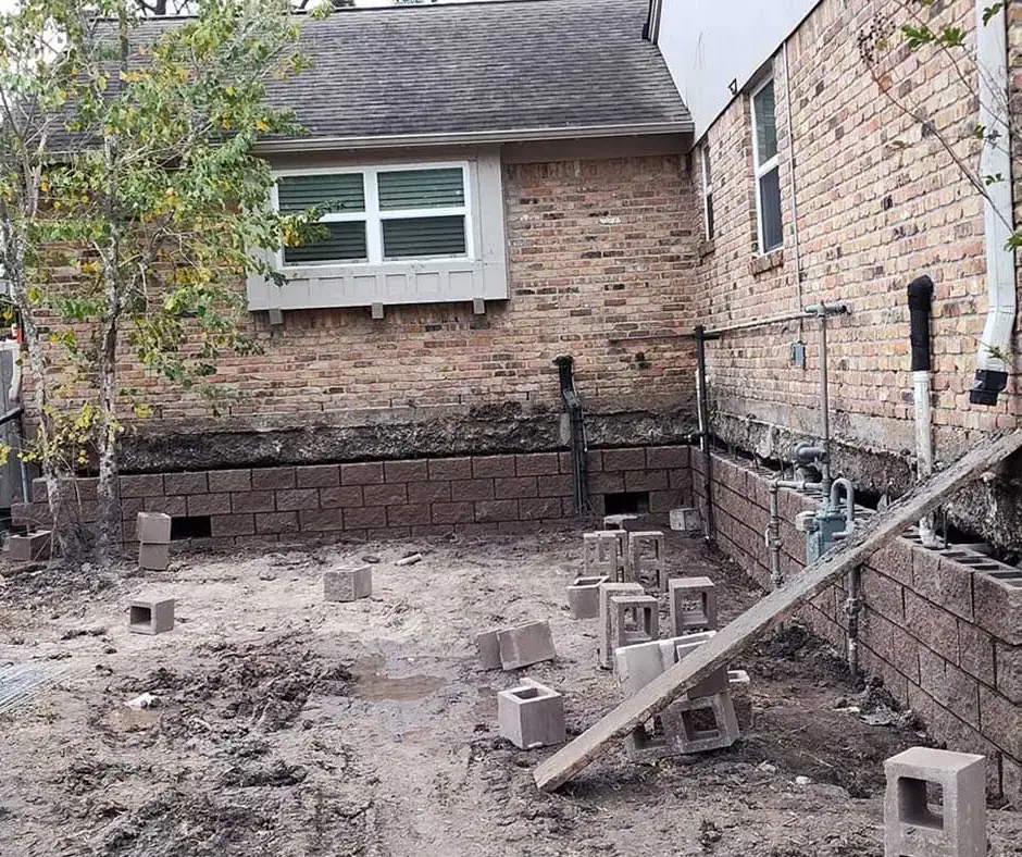 Backyard of a brick house Foundation Repair Rochester, NY Backyard of a brick house Foundation Repair Rochester, NY