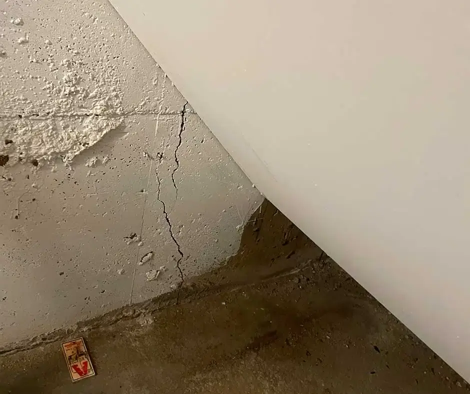 Basement corner showing Basement Crack Repair Rochester, NY