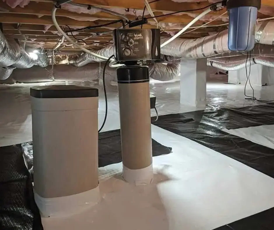 Dehumidifier system during Crawl Space Encapsulation Philadelphia, PA_result_mirror