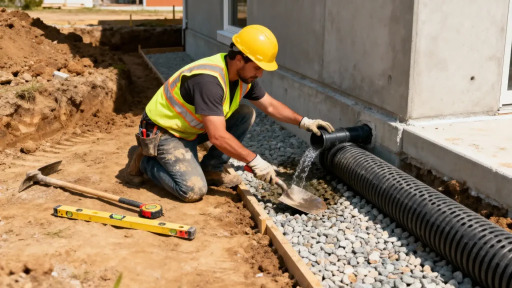 Basement Waterproofing Bethlehem PA-47-French Drain Installation 4